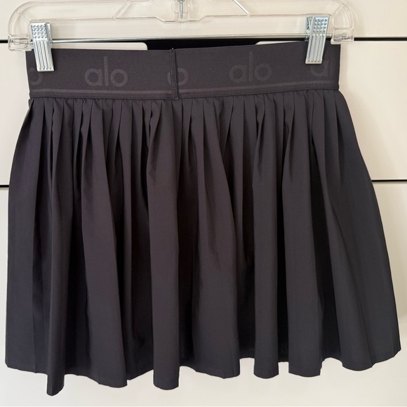 ALO Yoga Black Aces Tennis Skater Skirt Skort Athletic Workout Pickleball Run - Picture 6 of 10